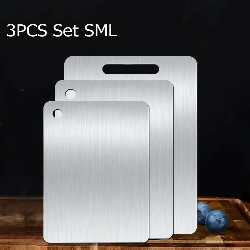 3er Set Bambus Holz Schneidebretter rutschfest für Küche und Obst Gemüse