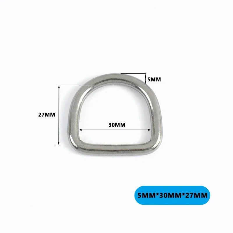 5 Stück Edelstahl D-Ring Gürtelschnallen Karabiner für Taschen und Gürtel