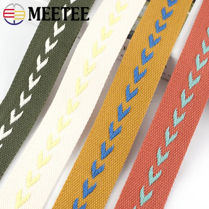 Vielseitiges 38mm Jacquard Gurtband aus Polyester Baumwolle zum Nähen