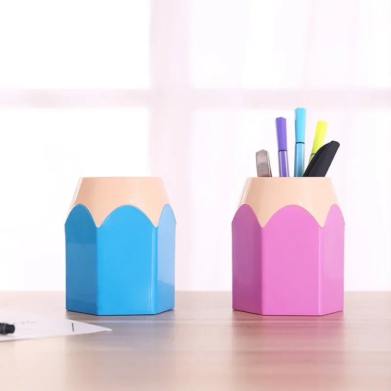 Kreativer quadratischer Stifthalter Kunststoff Organizer für Schule Büro