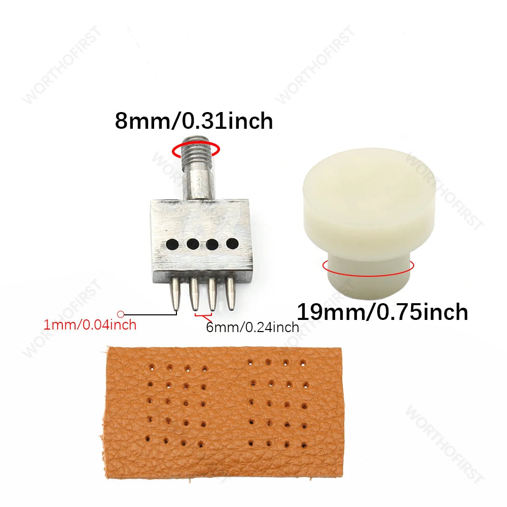 Lochstanzer Set mit M8 Gewinde für präzise Lederarbeiten