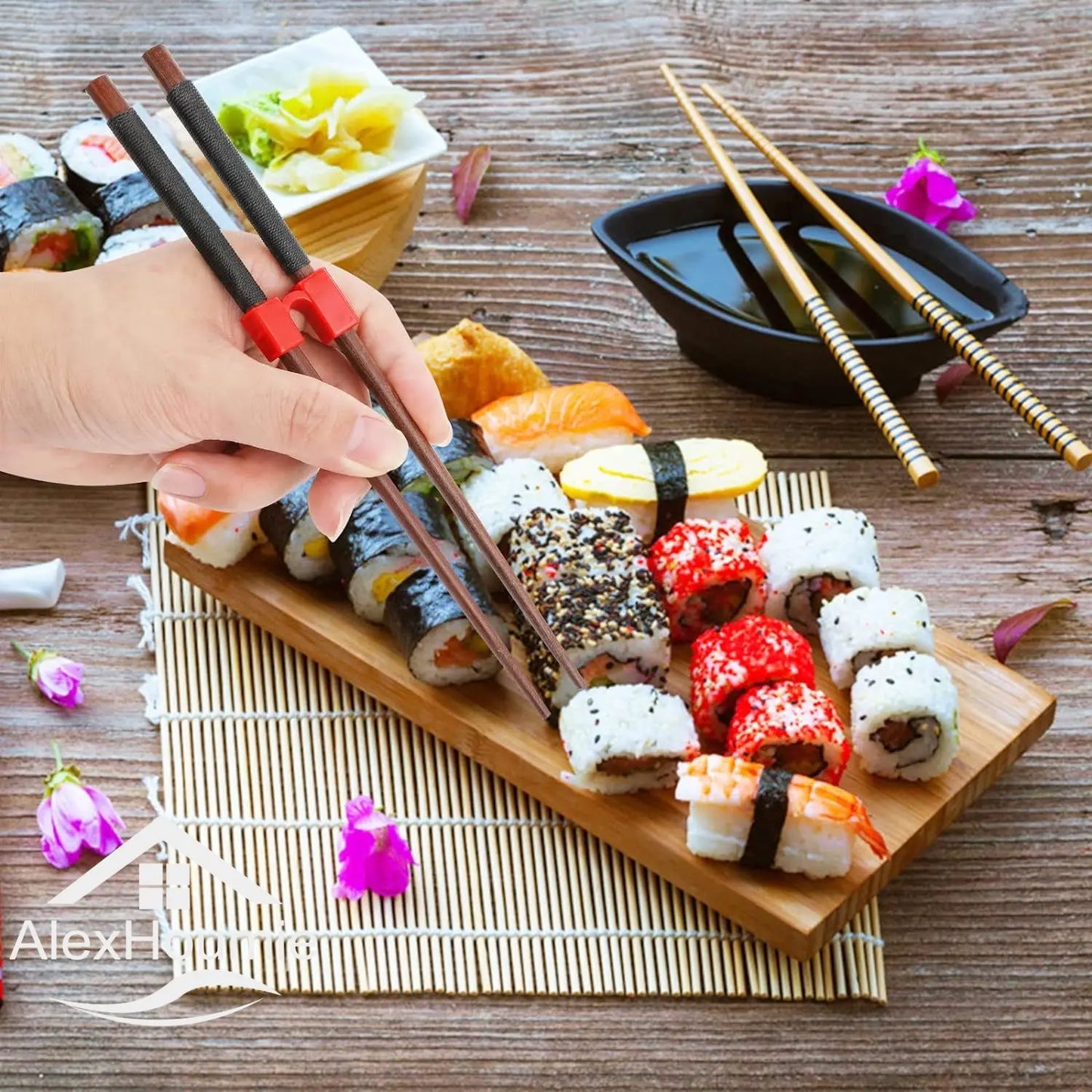 6er-Pack wiederverwendbare Essstäbchen-Helfer für Erwachsene und Kinder Training