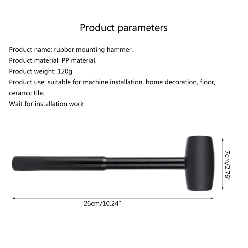 Multifunktionaler Gummihammer mit Kunststoffgriff für Fliesenverlegung