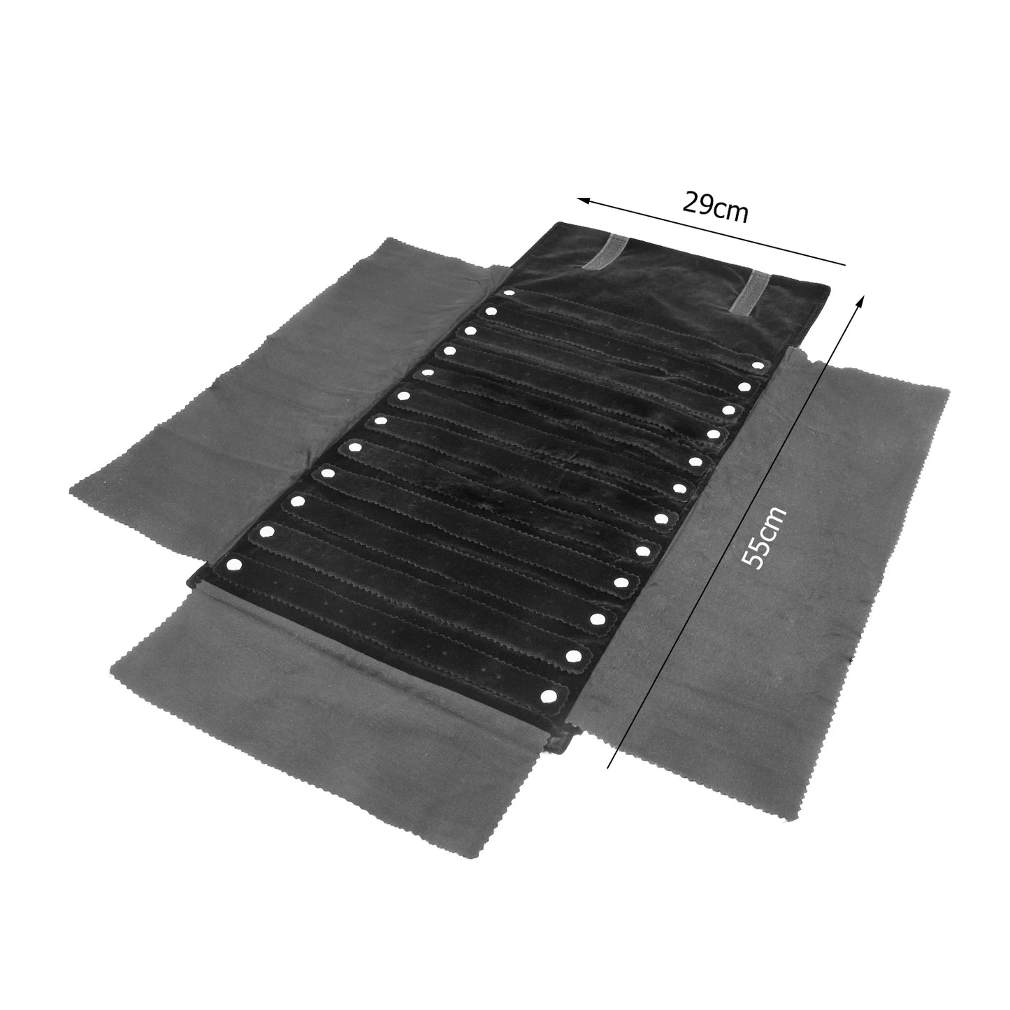 Eleganter Reise Schmuck Organizer aus Samt – Aufrollbar & Faltbar