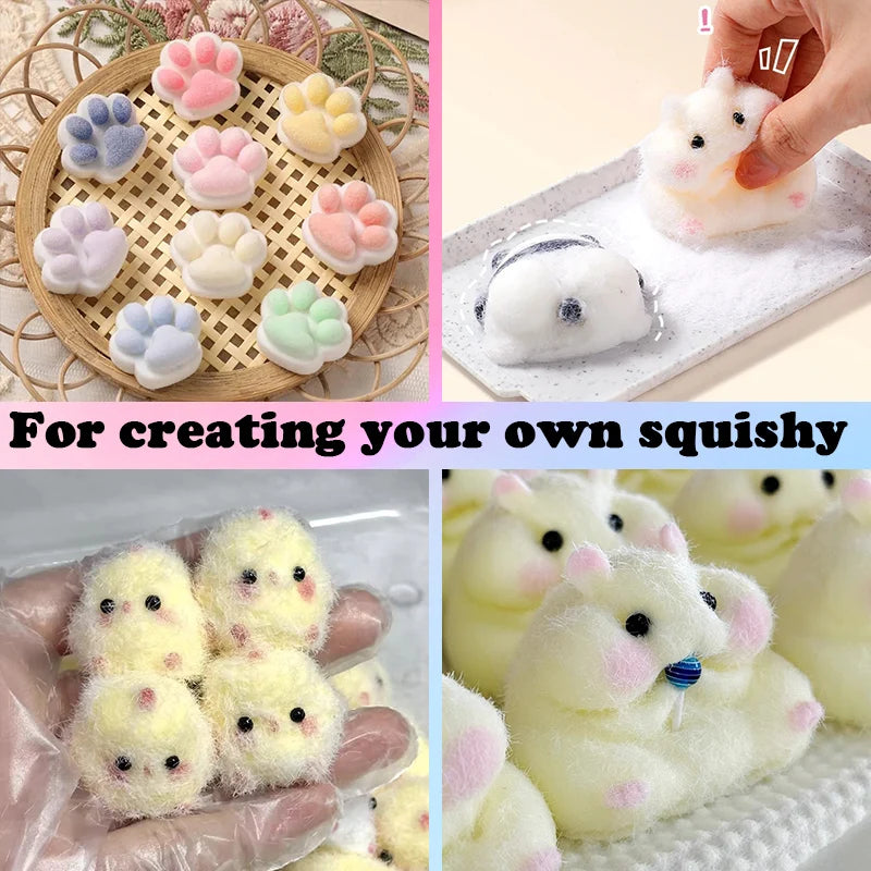 Flüssiges Silikongel Set für Squishy Basteln in 4 Größen mit 1 zu 1 Mischung