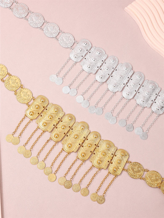 Arabische Damen-Taillenkette aus Legierung im Palast-Vintage-Stil für Braut, Hochzeit, Party, Abendveranstaltungen und Festivals als Kleidungsaccessoire-Yabubest - Home & More
