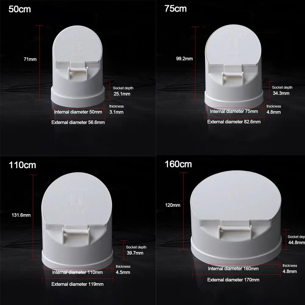 50-160mm Bodenablauf Abflussrohr mit Anti-Ratten Geruchsverschluss PVC