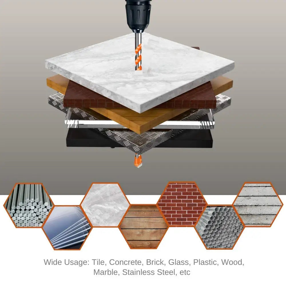 Multifunktionale Bohrer Bits für präzises Bohren in Fliesen und Glas