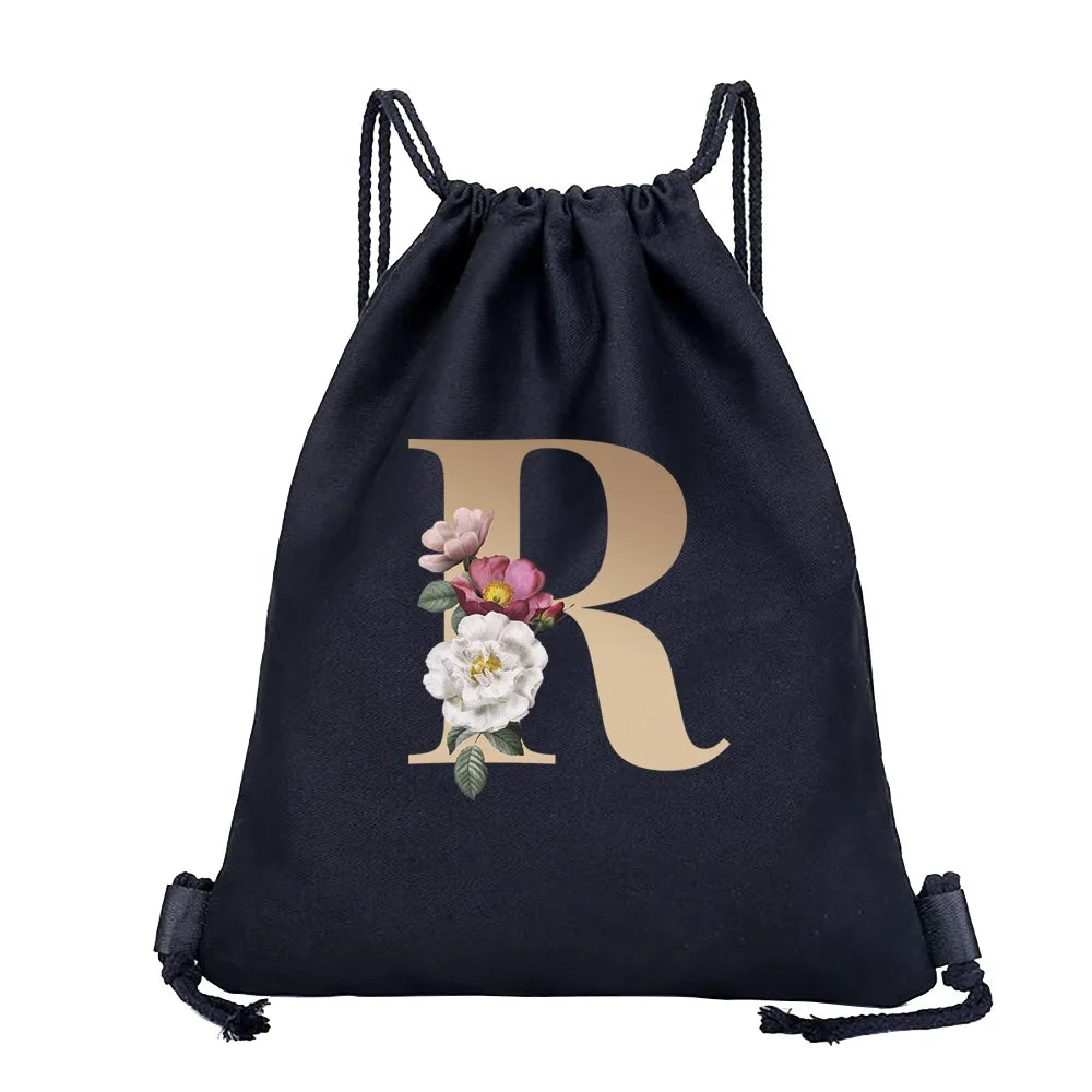Leichter Kordelzug Rucksack aus Canvas 40x35 cm für Sport - Reisen