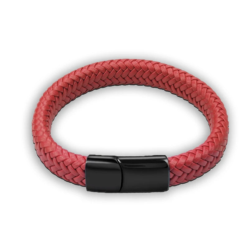 Modernes Herren Lederarmband mit Edelstahl Verschluss