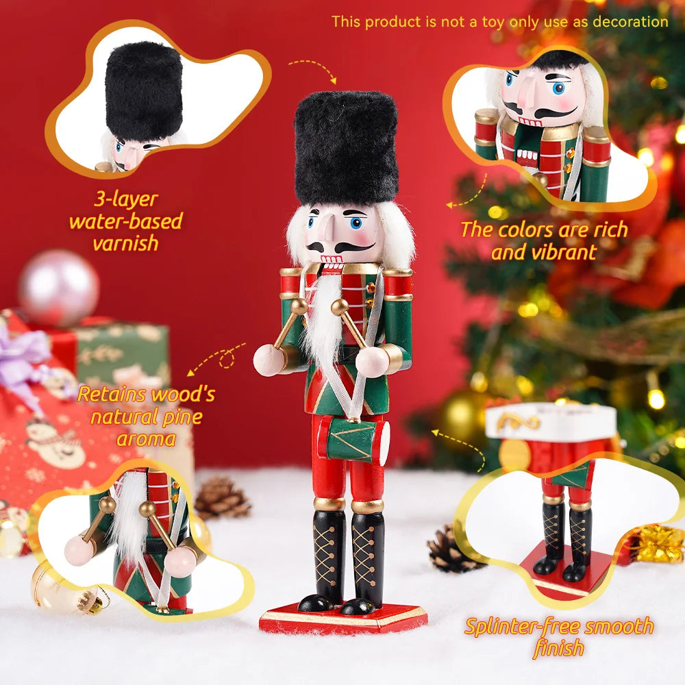 30 cm Holz Nussknacker Marionette Soldat Dekoration