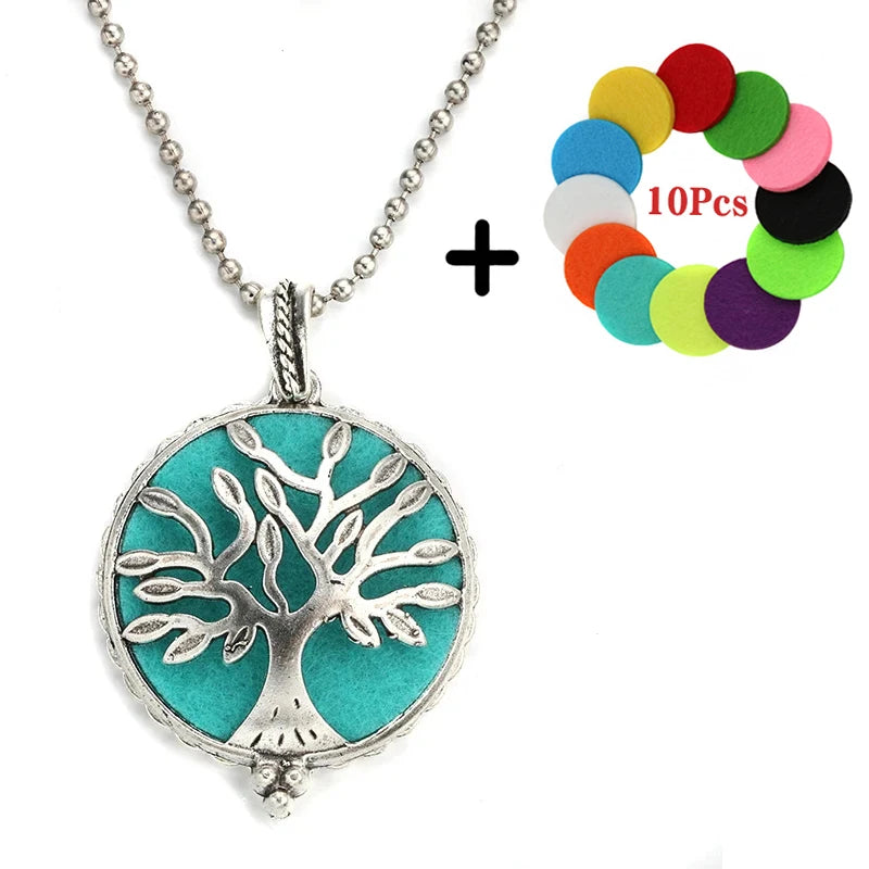 Aromatherapie Halskette Lotus Diffusor Anhänger aus Zinklegierung