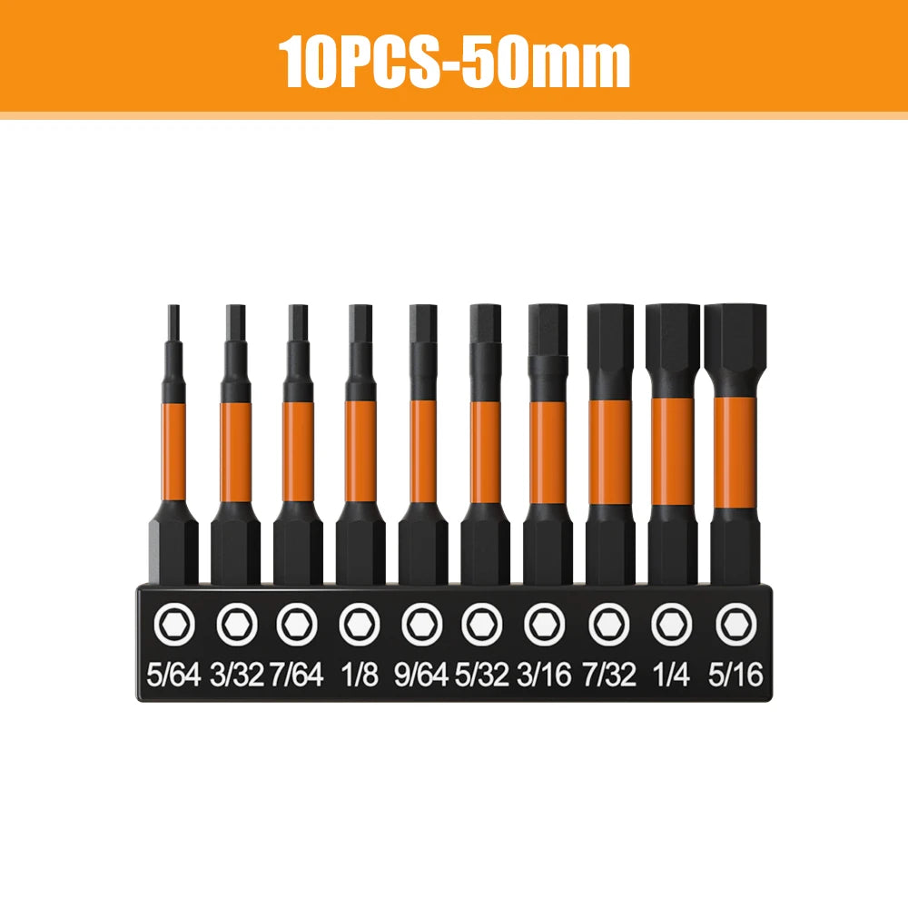 10-tlg. Magnetisches Schlag-Inbus Set aus S2 Stahl – Präzision 0,5–1,5 mm