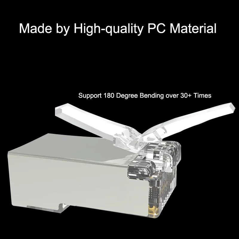 RJ45 Crimpstecker Pass Through für Cat6 Cat6A Netzwerkkabel einfach crimpen