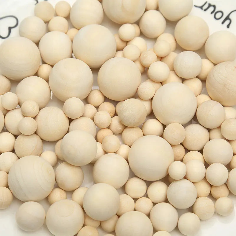 Natürliche Holzperlen ohne Loch für kreative Bastelarbeiten