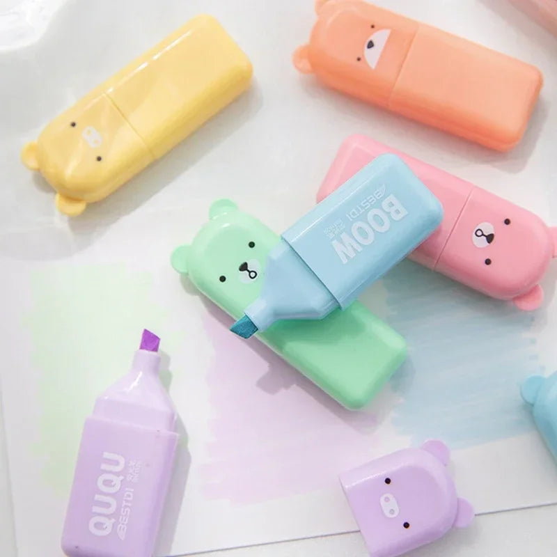 Macaron Farbe Mini Highlighter Stifte – Weiche Spitze für Schule - Büro