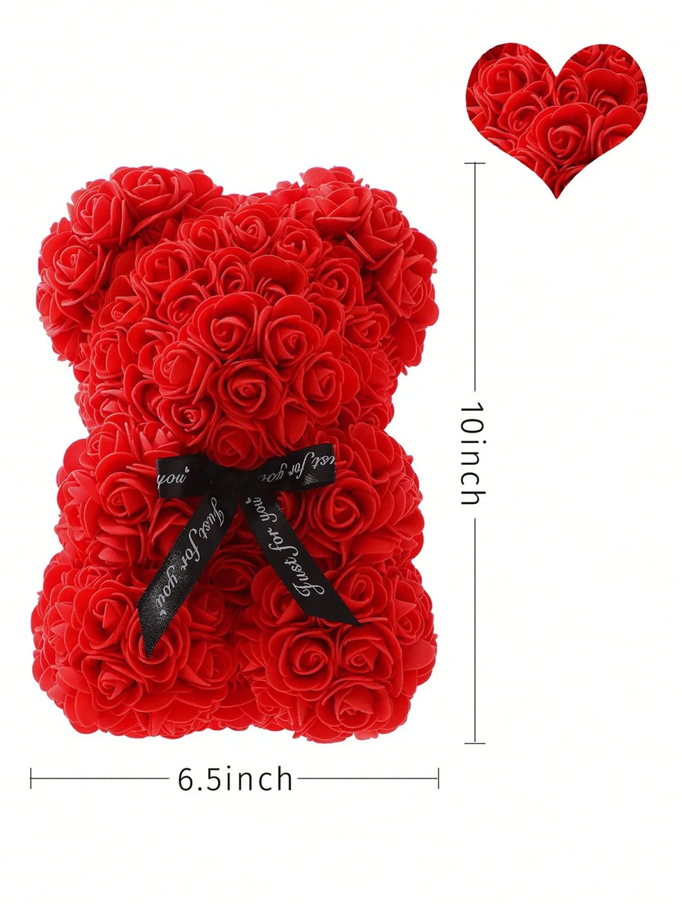 Ewige Rose Teddybär 25m Künstliche Blumen Geschenk und Dekoration-Yabubest - Home & More