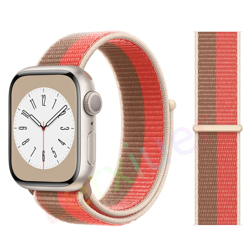 Nylon Schlaufenarmband für Apple Watch alle Serien und Größen