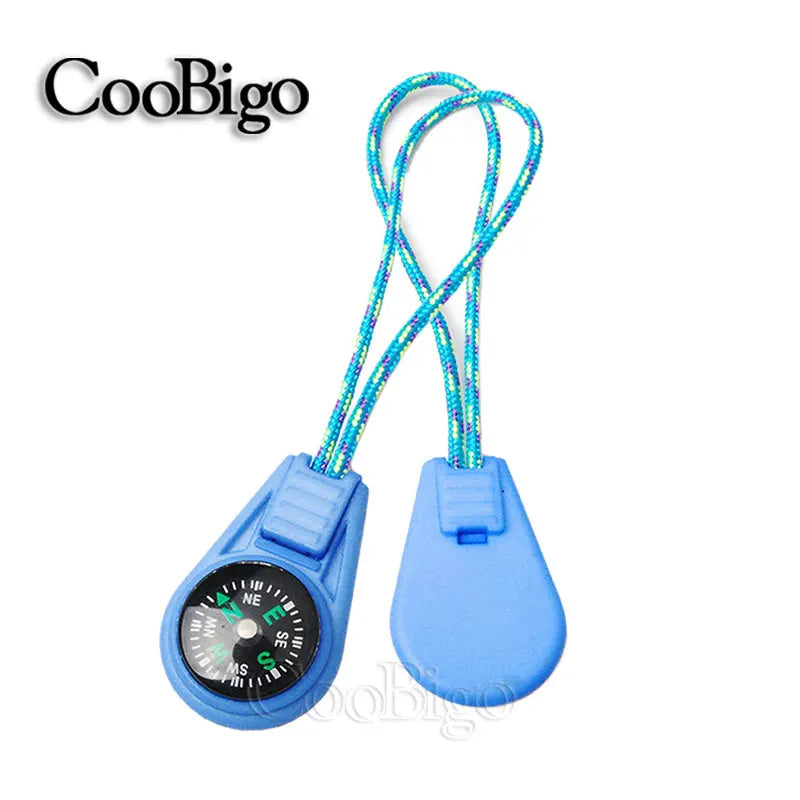 Mini Survival Kompass Schlüsselanhänger mit Reißverschluss für Outdoor Camping