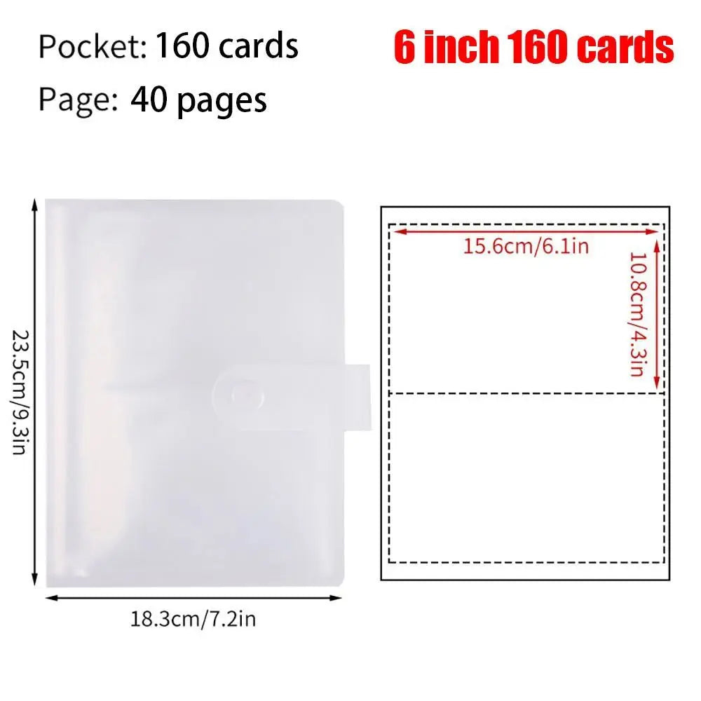 Transparentes PVC Fotoalbum für 80/160 Karten 3-6 Zoll Idol Star Sammlung
