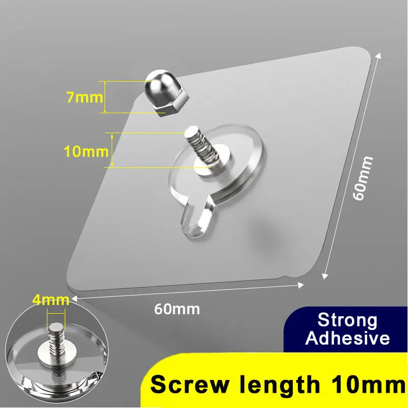 Selbstklebende Schrauben-Wandhaken 2-10 Stück für vielseitige Wandmontage
