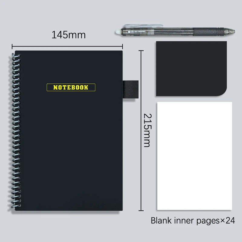 A5 Wiederverwendbares Whiteboard Notizbuch mit Stift für Wochenpl