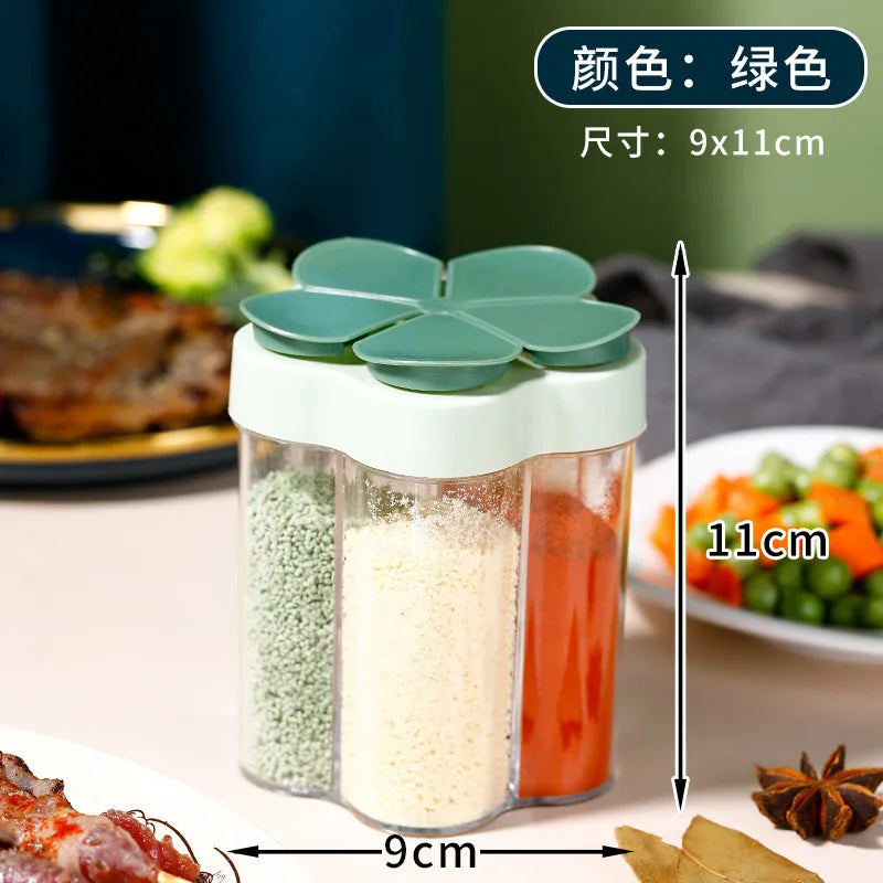 5-in-1 BBQ Gewürzbox transparent mit Deckel – Praktisch, hygienisch - kompakt