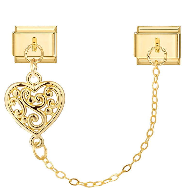 Elegantes Edelstahl Charm Armband mit Zirkon für Frauen