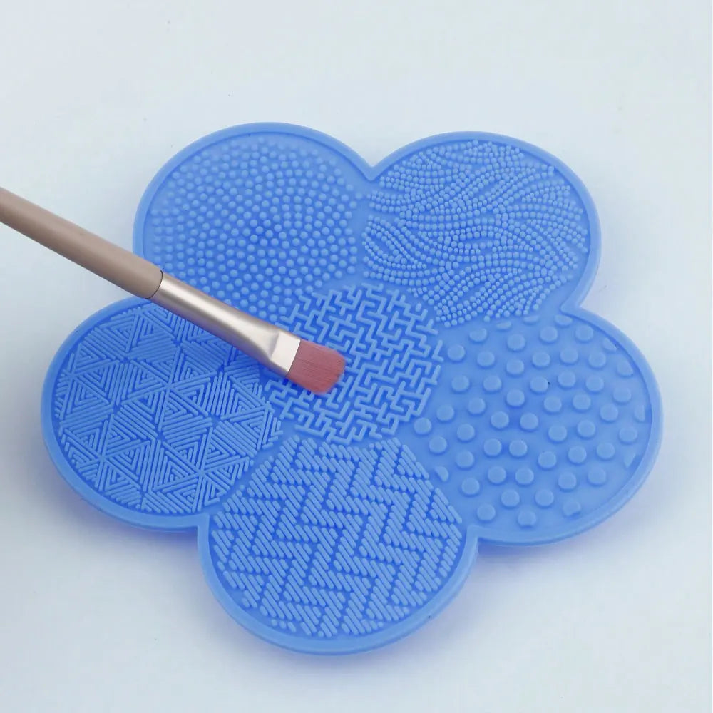 Silikon Reinigungsmatte für Make up Pinsel Blumenform mit Saugnapf-Yabubest - Home & More