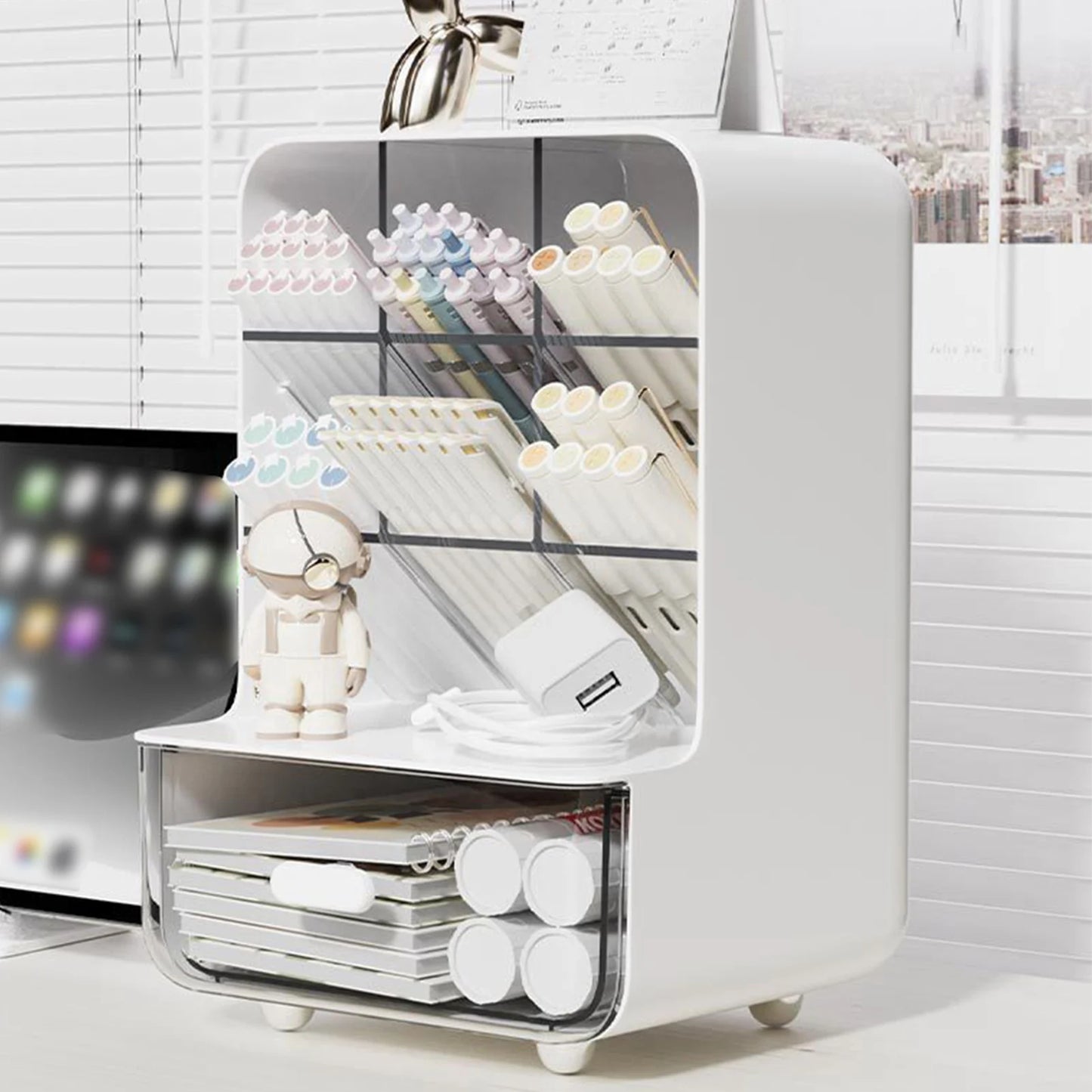 Schräger Stifthalter mit großem Fassungsvermögen für Schreibtisch-Yabubest - Home & More