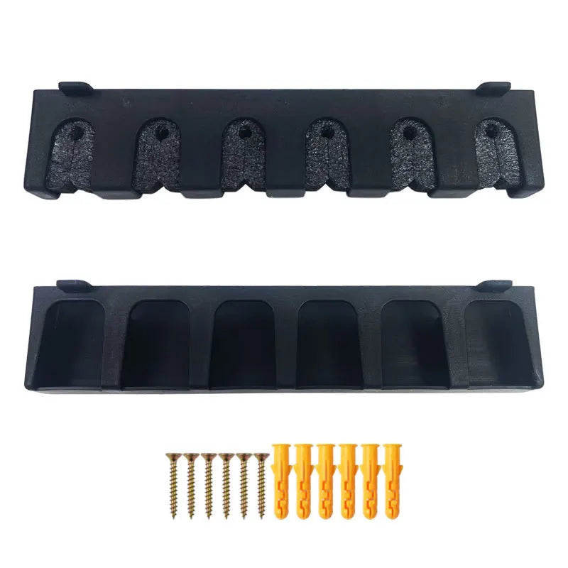 Platzsparende Angelrutenhalterung zur Wandmontage mit Schaumstoffgriff