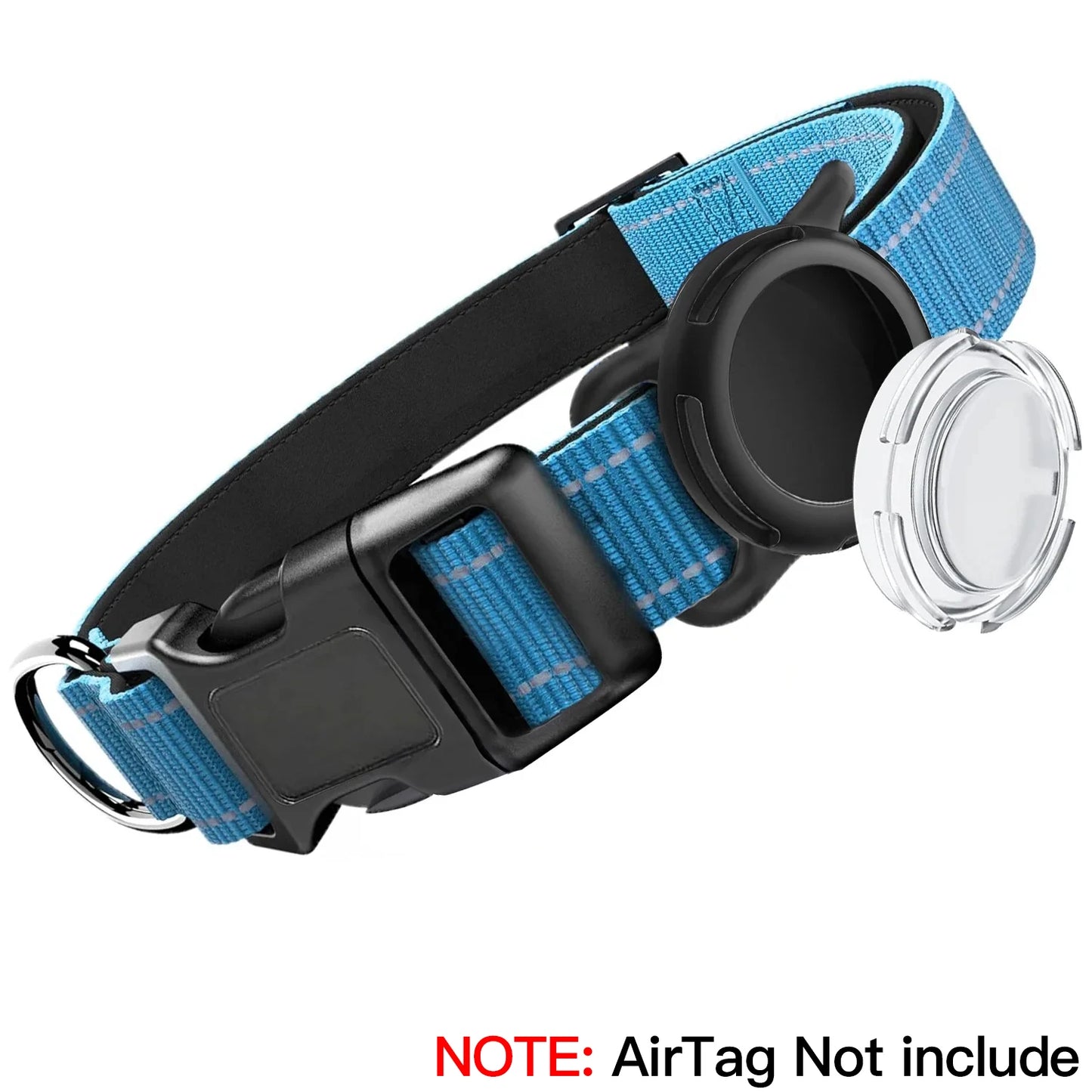 Airtag Hundehalsband reflektierend gepolstert wasserdicht für große Hunde