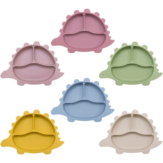 Silikon Dinosaurier Kinder Geschirr Saugplatten BPA frei Baby Teller