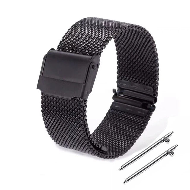 12-24mm Edelstahl Milanese Uhrenarmband mit Schnellverschluss für traditionelle Uhren