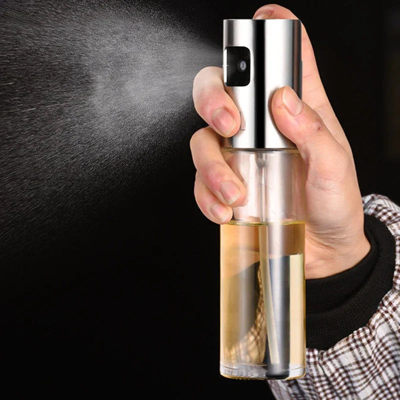 100ml Öl Sprühflasche Edelstahl - Präzises Küchenspray für Olivenöl