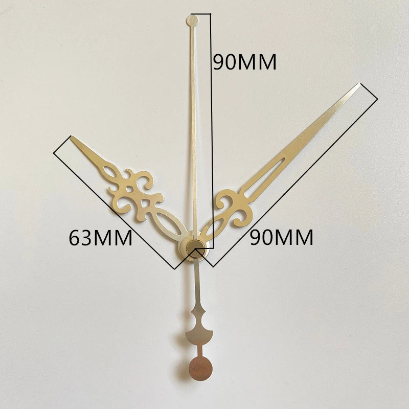 Goldfarbene Wanduhrzeiger für individuelle Heimdekoration