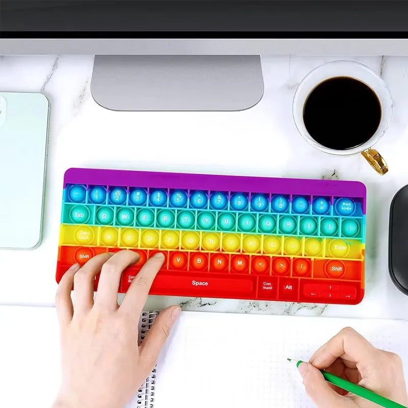 Tastatur Push Bubble Fidget Toy für Stressabbau und Entspannung