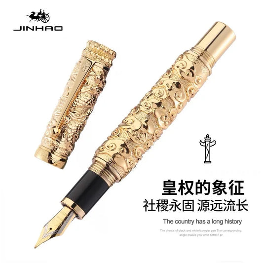 Luxuriöser Füllfederhalter aus Messing mit goldenen Akzenten-Yabubest - Home & More