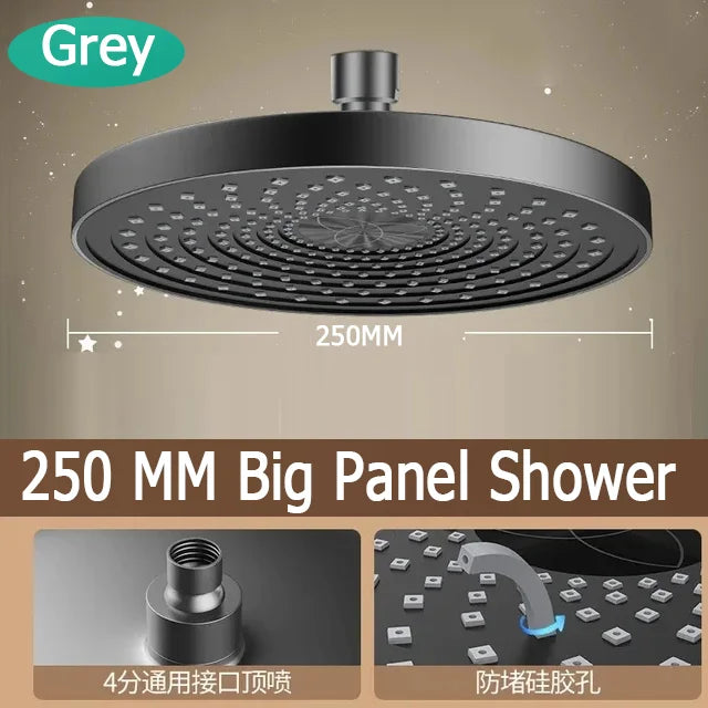 10 Zoll Duschkopf Set Deckenmontage Hochdruck Regenfall 3 Modi