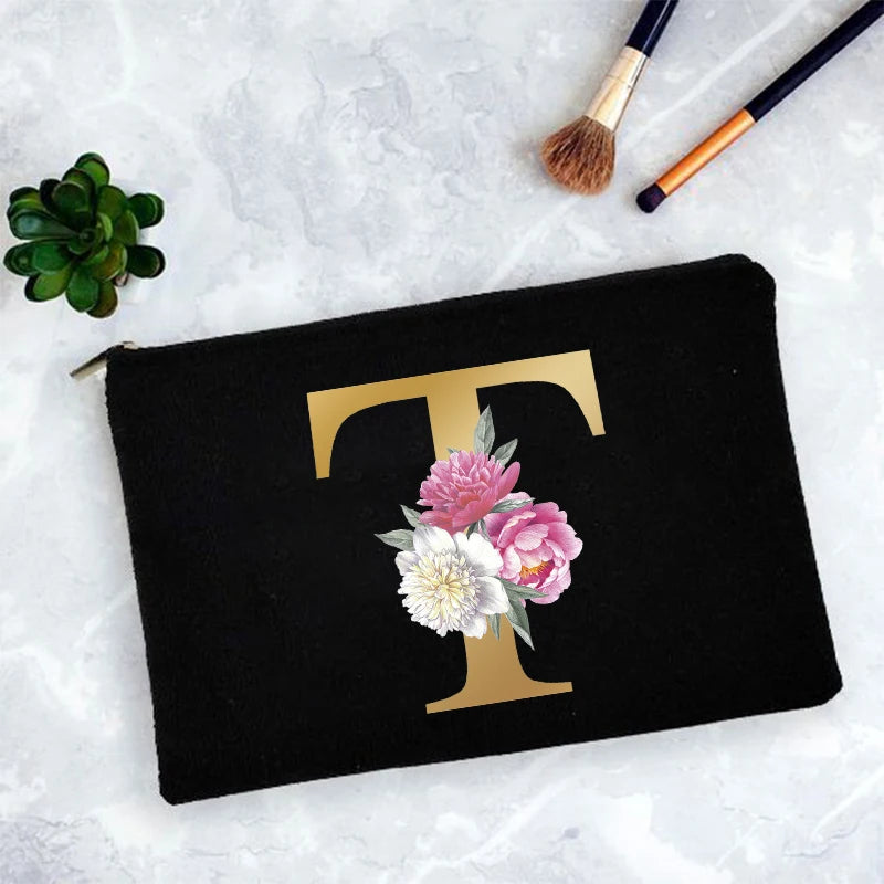 Florale Kosmetiktasche mit Reißverschluss für Damen und Brautjungfern
