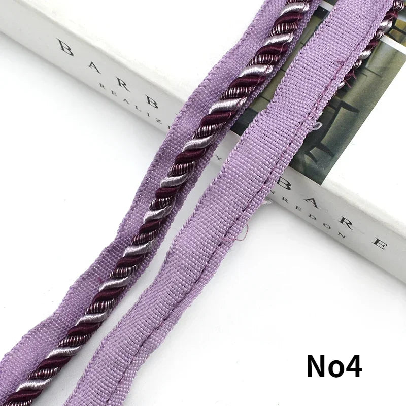 6mm Zweifarbiges Gurtband Polyester DIY Nähmaterial Dekoratives Spitzenseil 2/6m