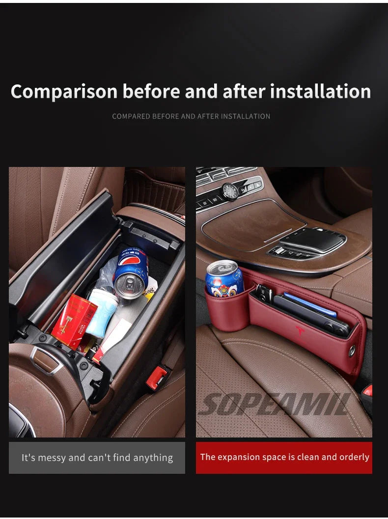 Praktische Auto Sitz Spalt Aufbewahrungsbox mit Becherhalter