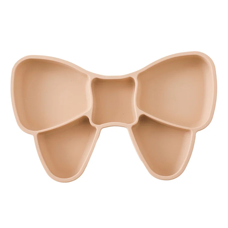 Baby Silikon Essteller Set BPA-frei mit Löffel Gabel rutschfest Cartoon