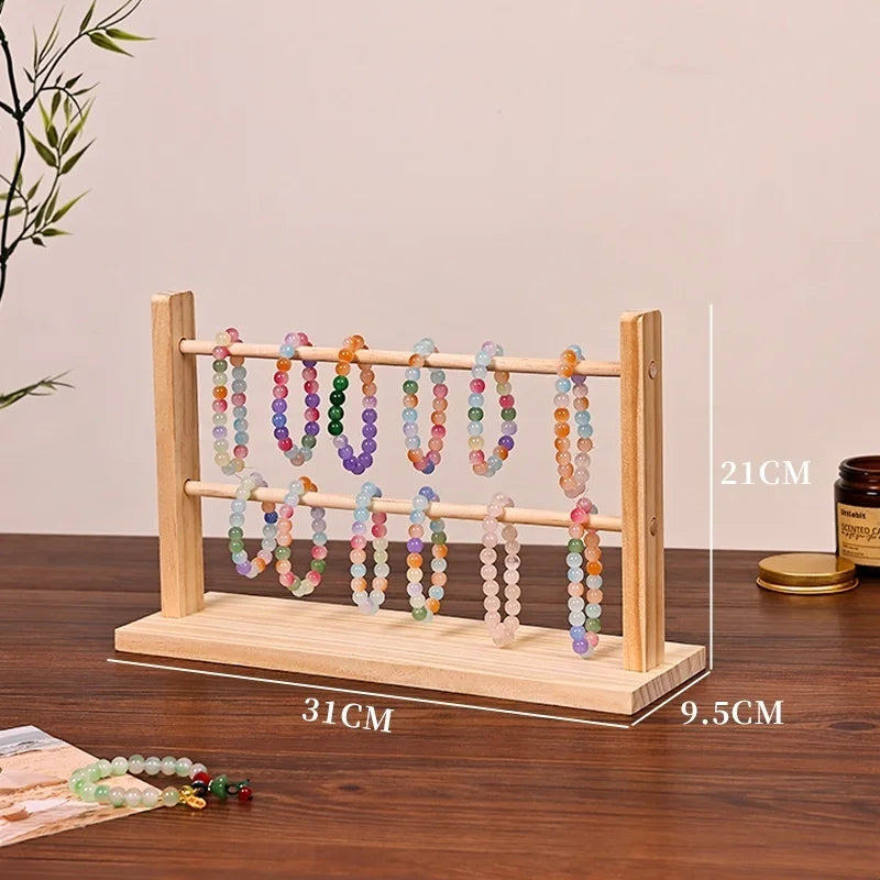 Abnehmbarer Schmuckhalter aus Holz mit 2 bis 6 Etagen