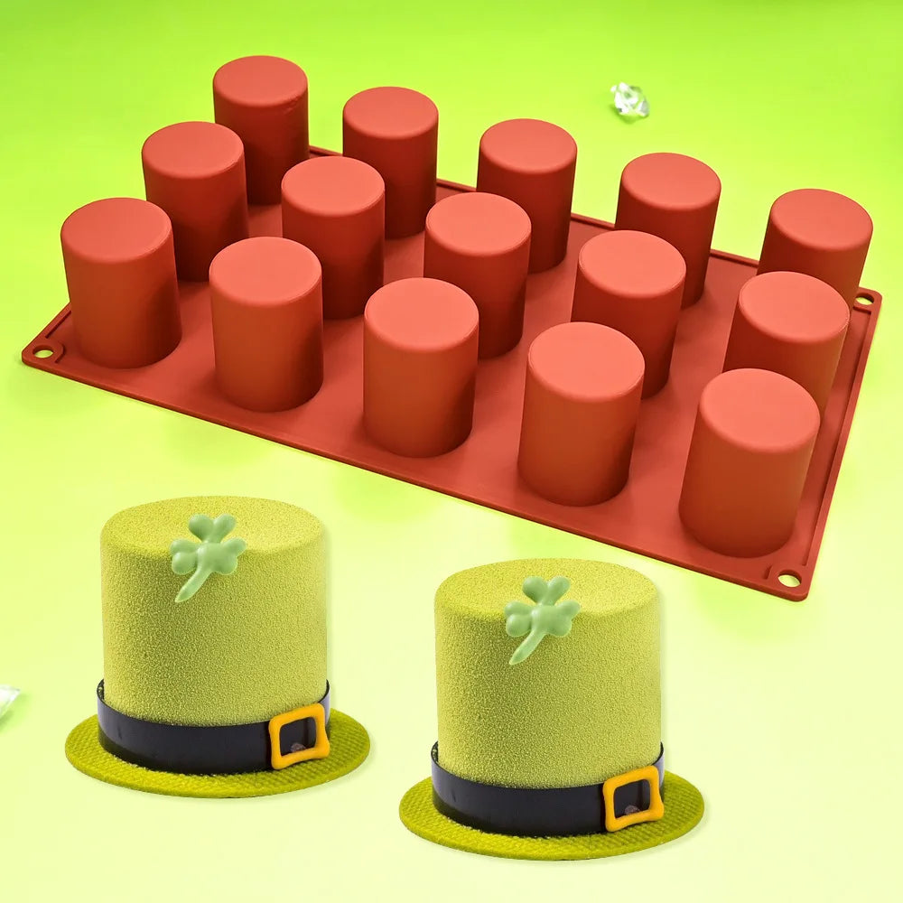 Zylinderförmige Silikonform für Seifen Schokolade Gelee Pudding Süßigkeiten