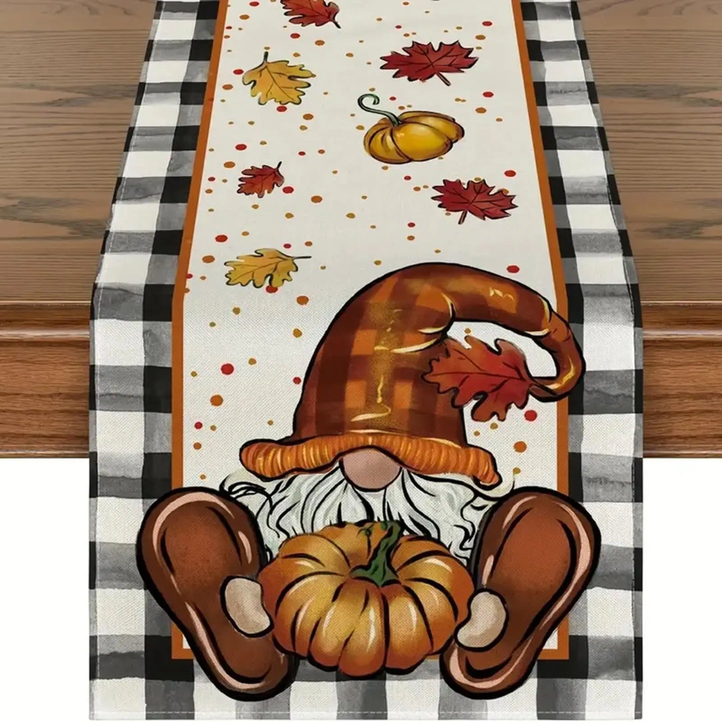 Halloween Tischläufer Grusel Deko für Esstisch & Party – Skelett Kürbis Motiv