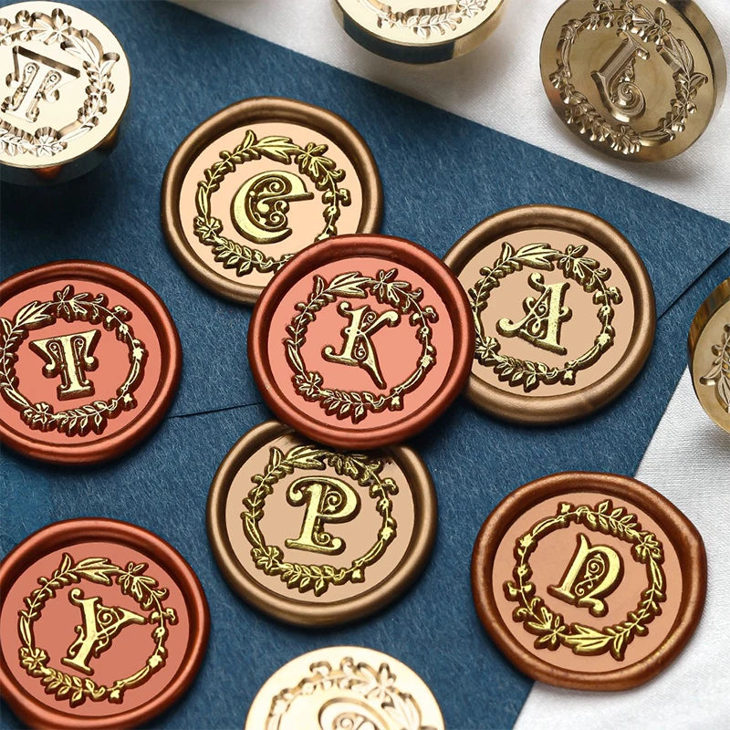 Retro Siegel Wachs Kit mit Metallstempel für kreative Dekorationen