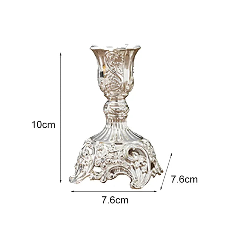 Kerzenhalter-Set, 2-teilig, Metall, Gold/Silber - Yabubest - Home & More