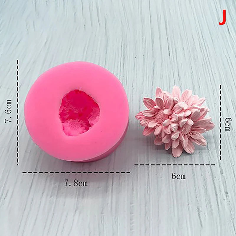 3D Silikonform Rose Blume für DIY Kuchen Fondant Seife Eis Dekor