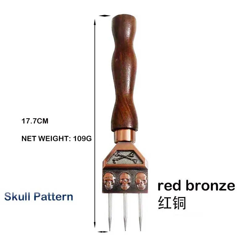 Drei-Zinken Schädel Eis Pick aus Edelstahl für Bar und Barkeeper